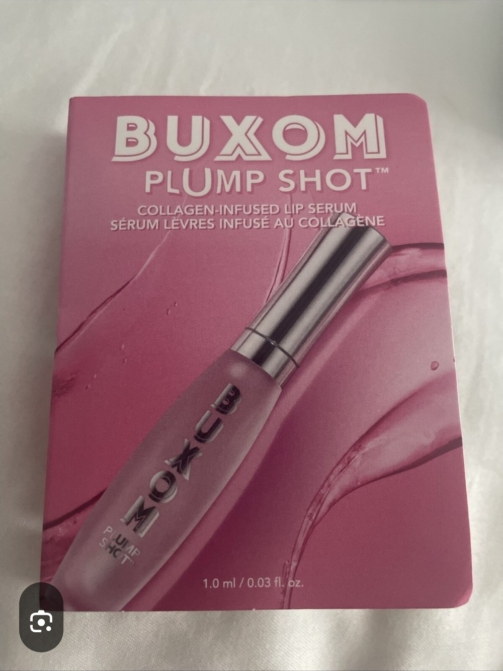 NWB $15 BUXOM Lip Serum Plump Shot Collagen-Infused - Pink TRIAL SIZE